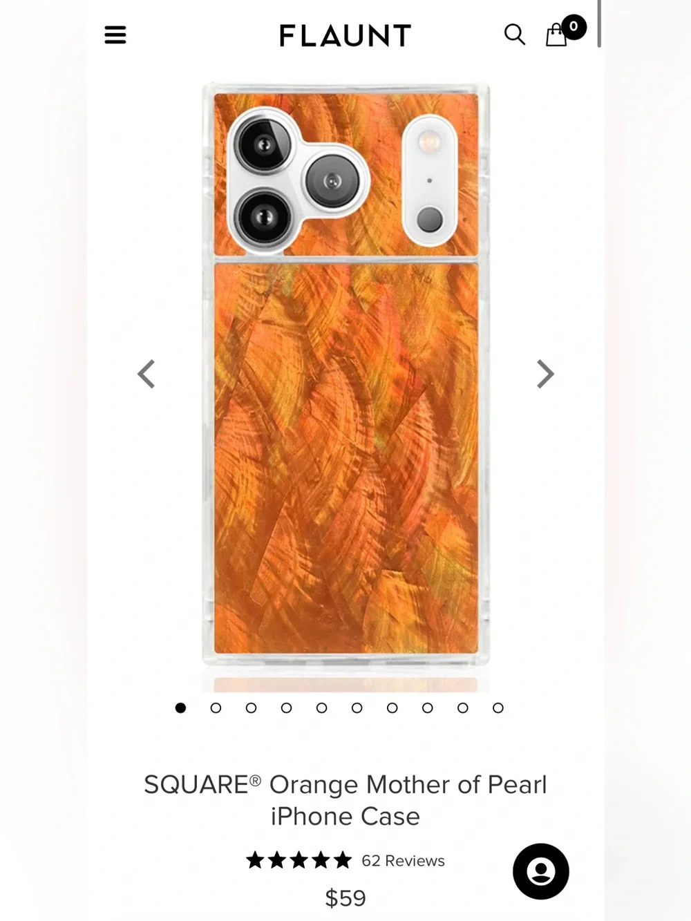 IPHONE 17 PRO MAX + MagSafe FLAUNT Orange Mother of Pearl Phone Case Orig. $59